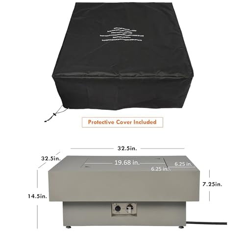 Propane Outdoor Fire Pit Table 32.5-inch Round 50,000 BTU F86718