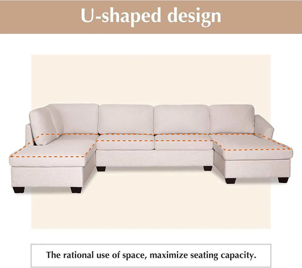U Shaped Sectional Sofa C595
