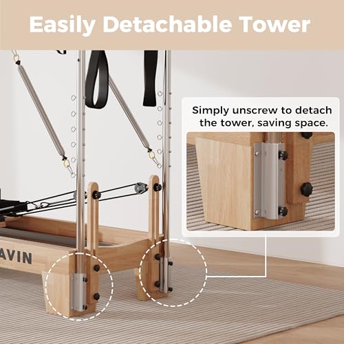 Pilates Reformer with Tower, Springs, Sitting Box and Jump Board J1001