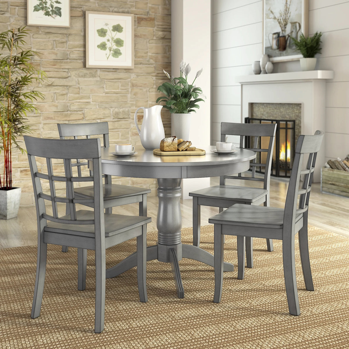 5-Piece Wood Dining Set Q285322