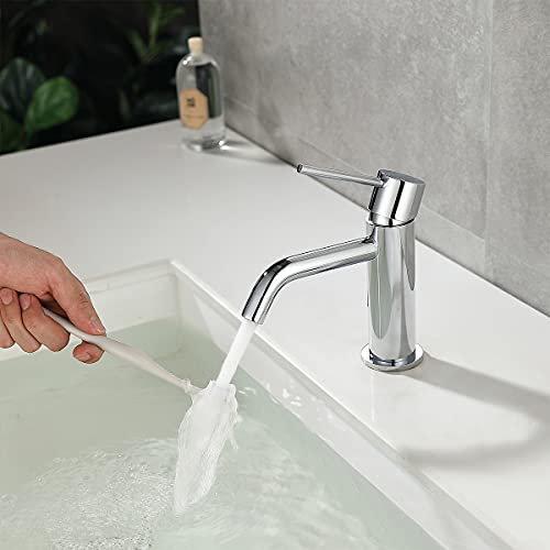 Brushed Gold Single Handle Vessel Sink Faucet U5246