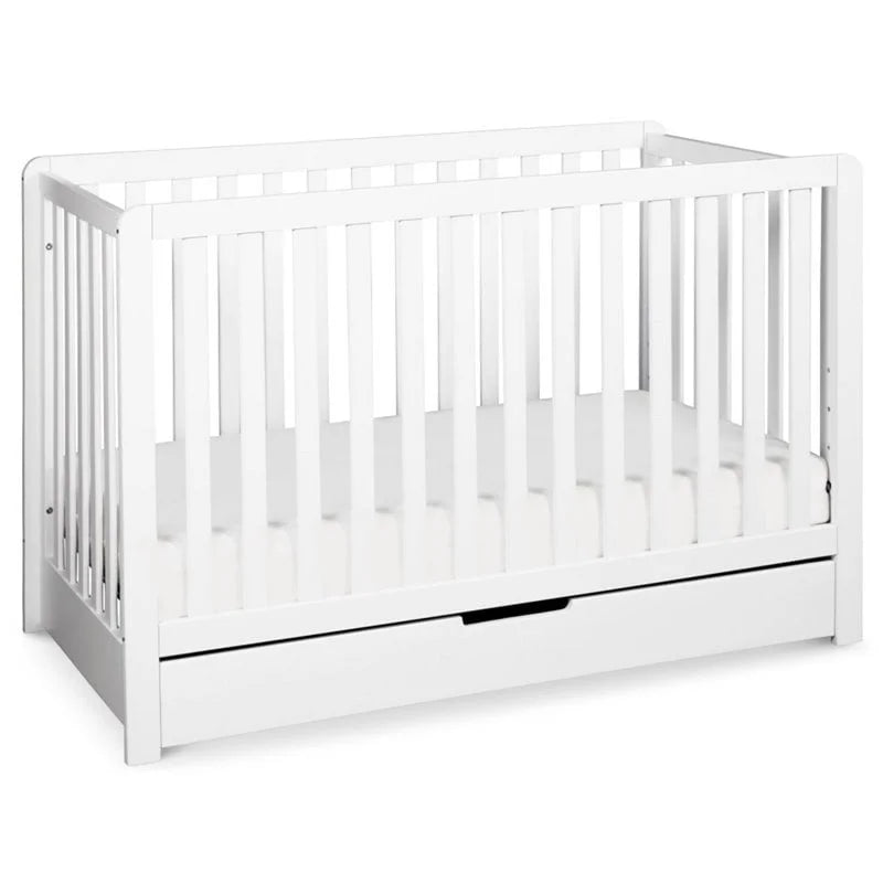 White 4-In-1 Convertible Crib with Trundle Drawer J18334