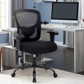 Black Mesh Ergonomic Office Chair 400 lbs with Wheels and Adjustable Arms P12772