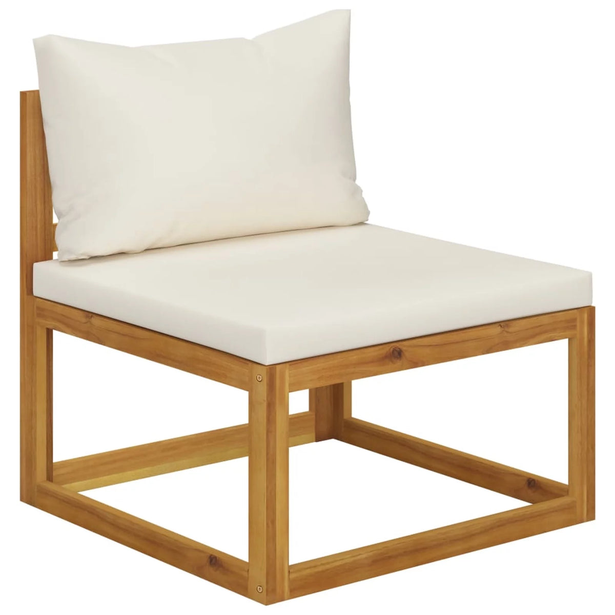 2 Piece Acacia Wood Patio Sofa Set with Cushion Y2162