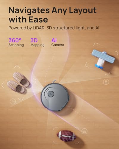 Robot Vacuum and Mop Combo with Extendable Pad A10777