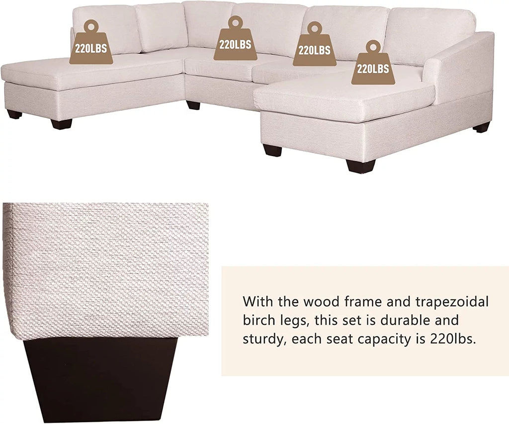 U Shaped Sectional Sofa C595