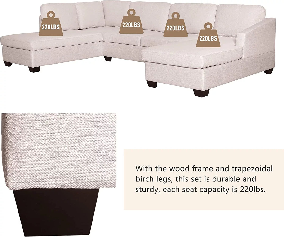 U Shaped Sectional Sofa C595