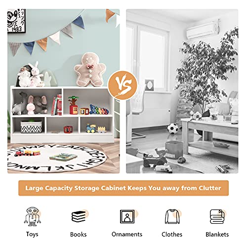 Wooden 5-Section Toy Storage Organizer P137
