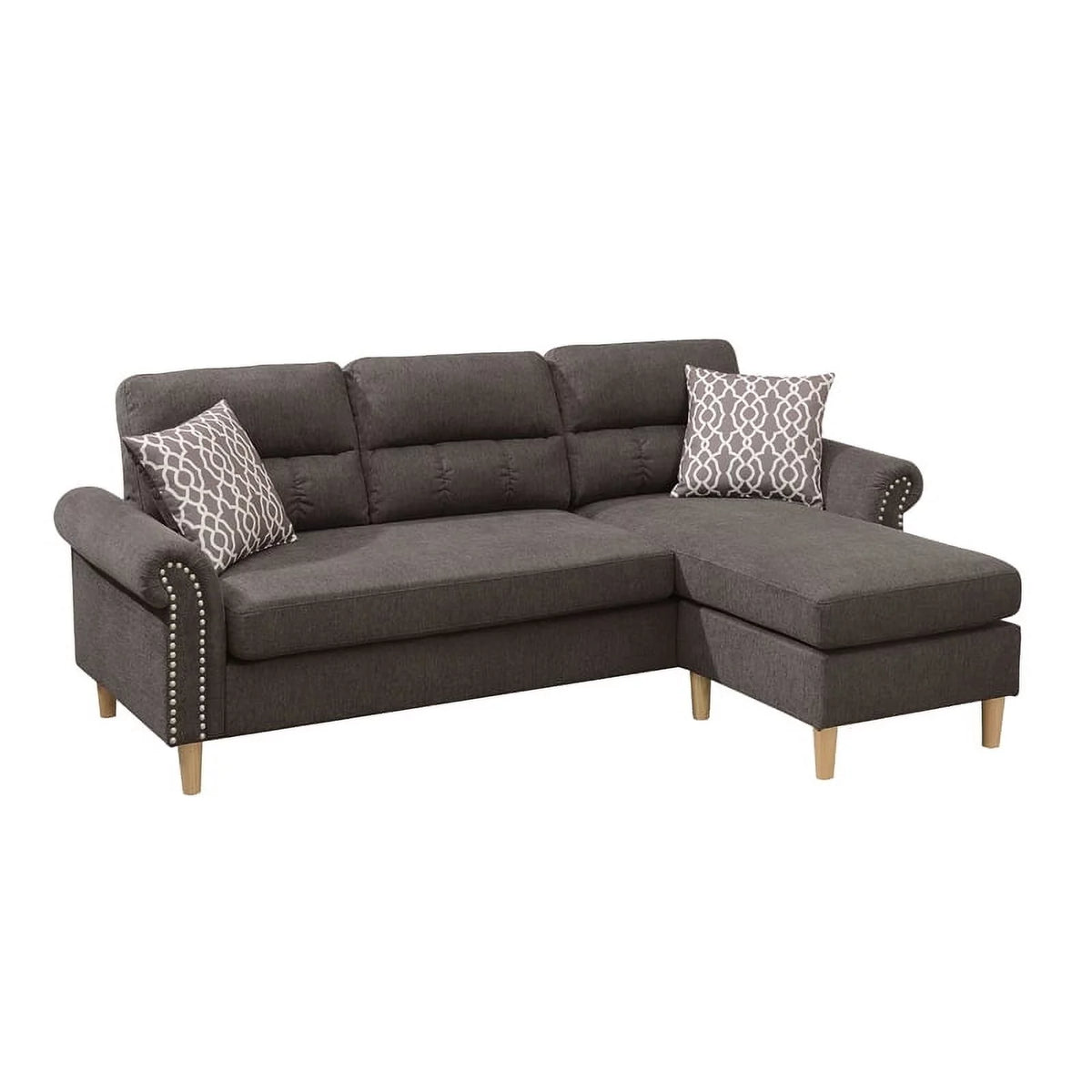 Reversible Fabric Sofa Sectional Set X7011