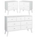 White 2 Nightstands and 7-Drawer Dresser 3-Piece Set H74935