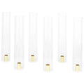 14" Tall Set of 6 Hurricane Glass Taper Candle Holders Q58003