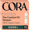 100% Organic Cotton Unscented Non-Applicator Tampons 72 Count F789