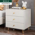 White Modern Nightstand with Drawers X880