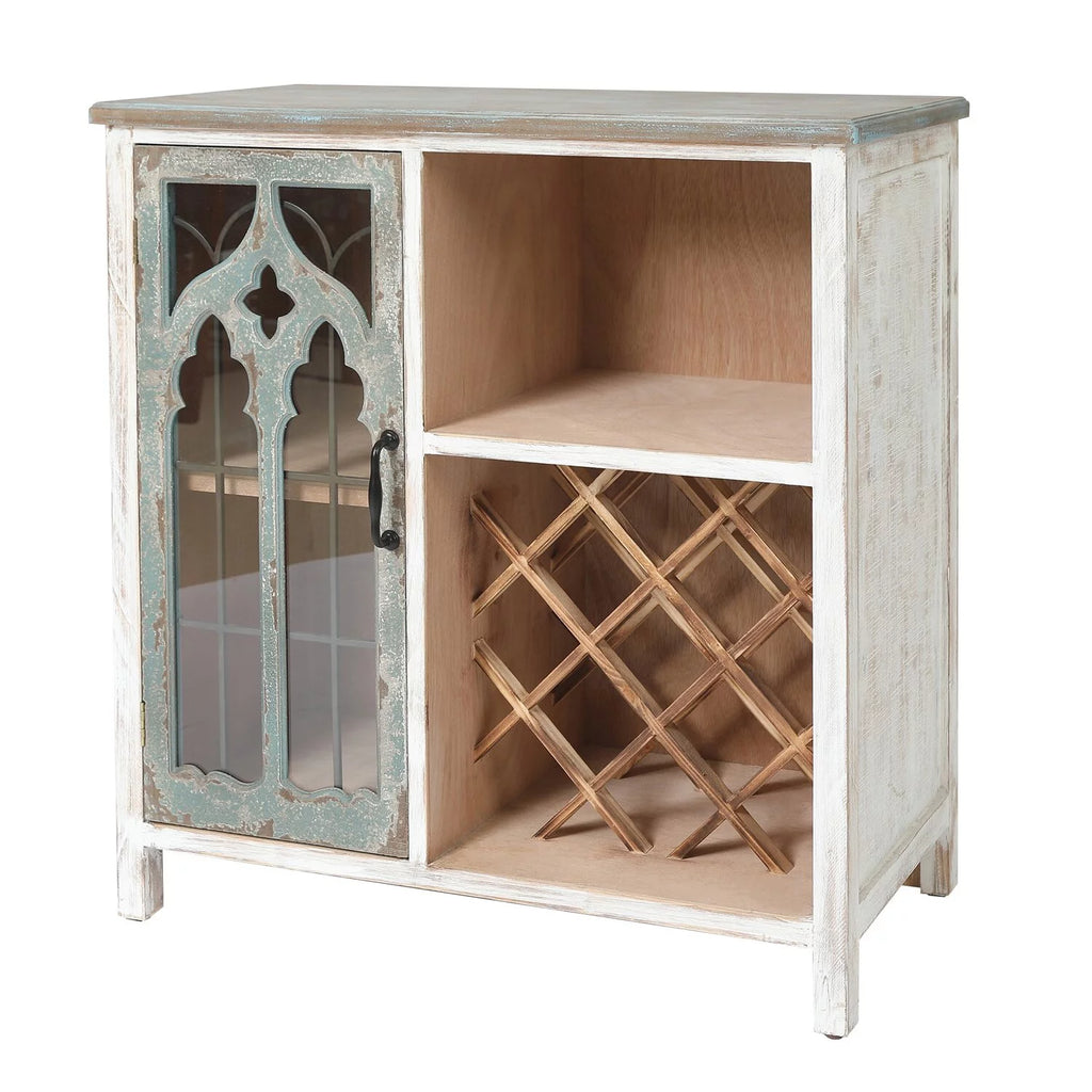 Wood 1-Door Storage Wine Cabinet K5572