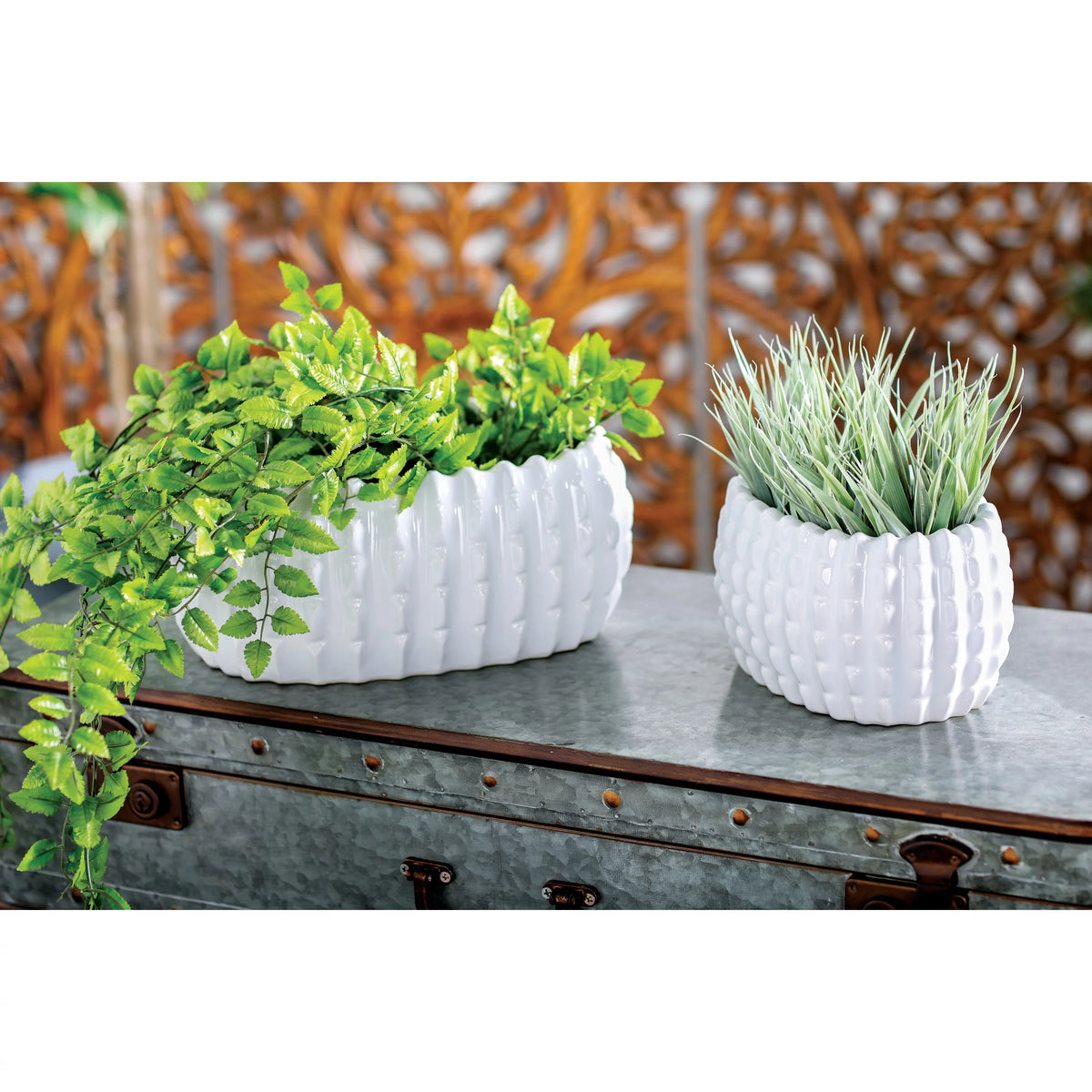 White Ceramic Planter (3 Count) R629794