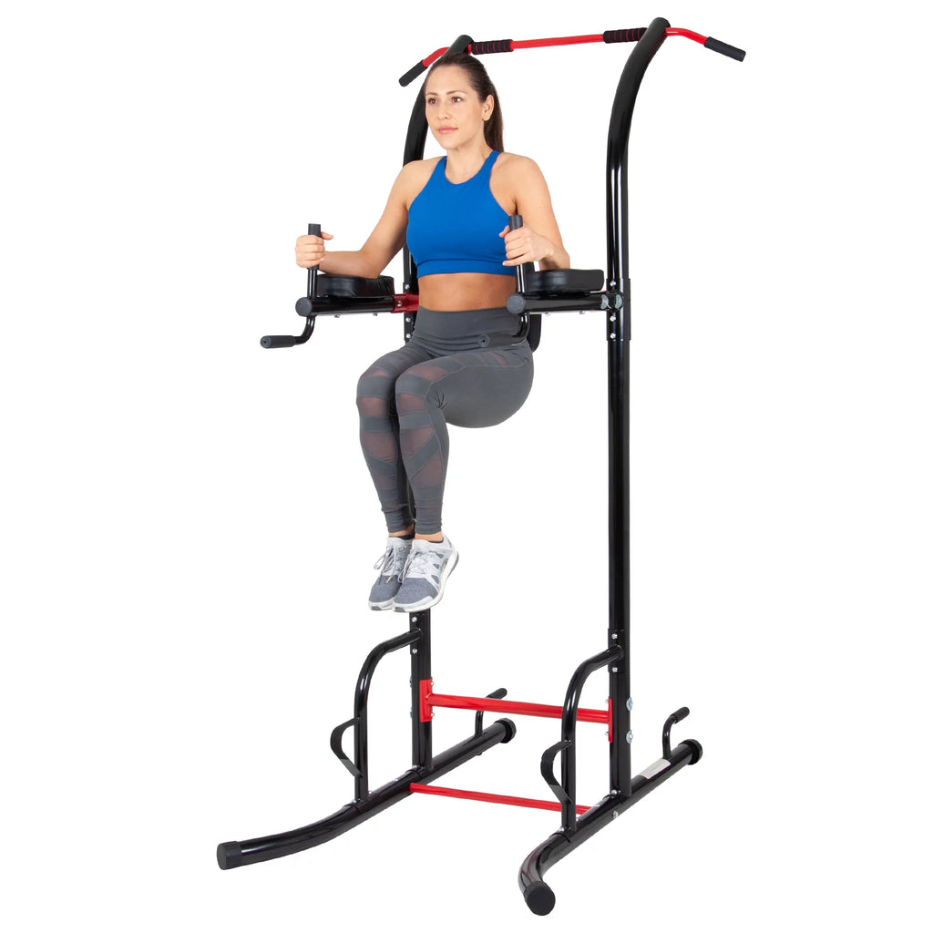 5-Station Power Tower with Pull Up, Push up, Dip Bars I8879
