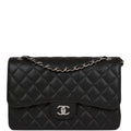 Black Caviar Double Flap Bag B76184