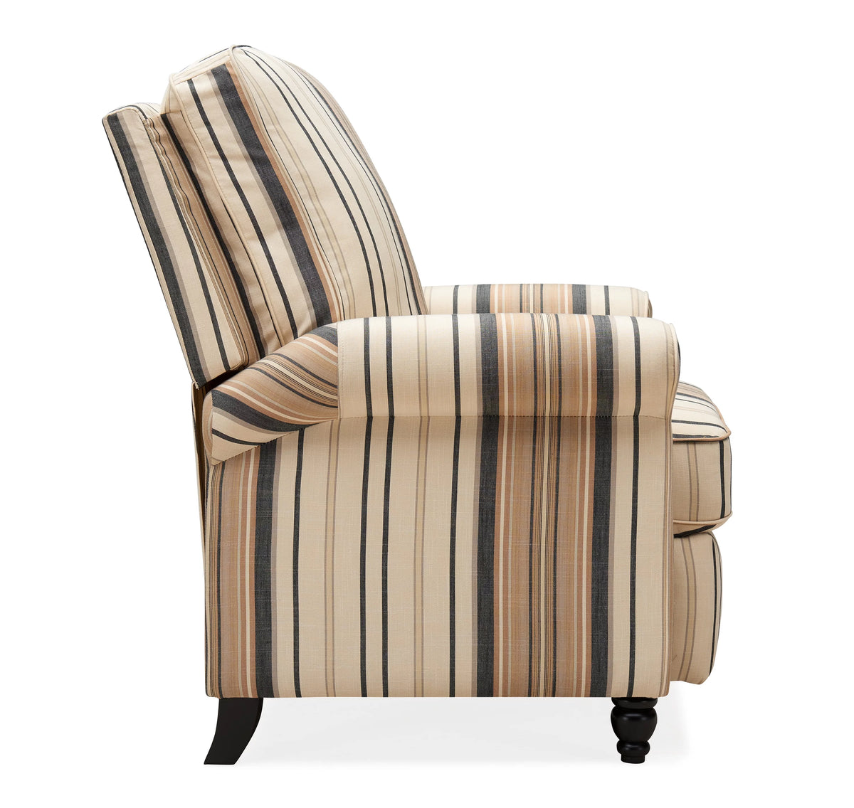 Brown and Black Woven Stripe Recliner Chair G8926