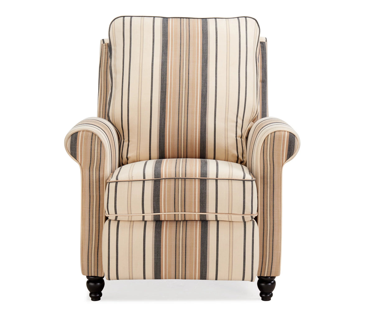 Brown and Black Woven Stripe Recliner Chair G8926