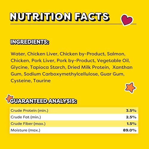 Squeezable Wet Cat Treats with Salmon, 0.42 oz, 44 Count D328