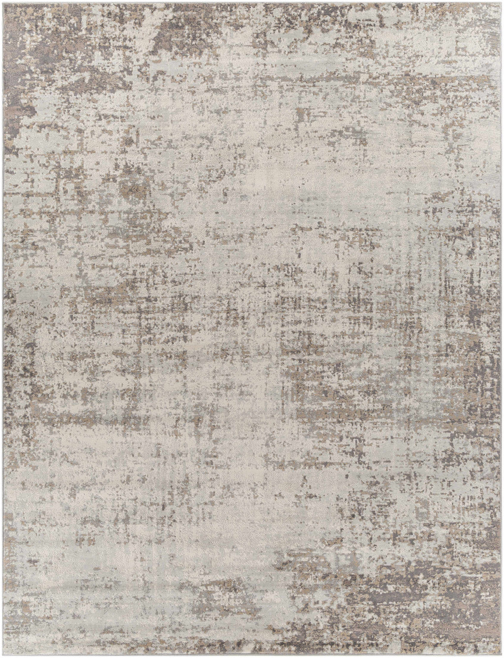 Neutral Abstract Runner Rug A183671