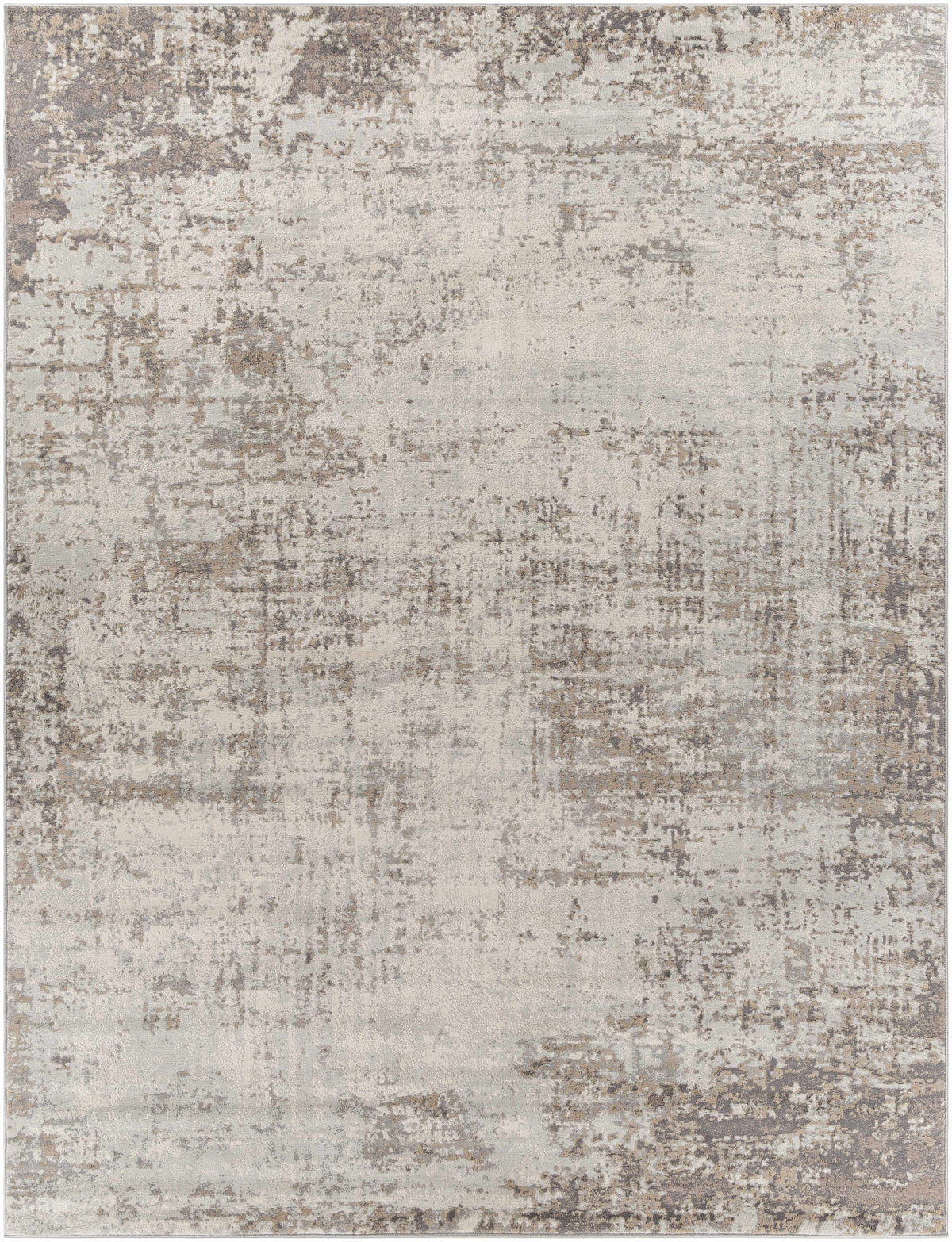 Neutral Abstract Runner Rug A183671