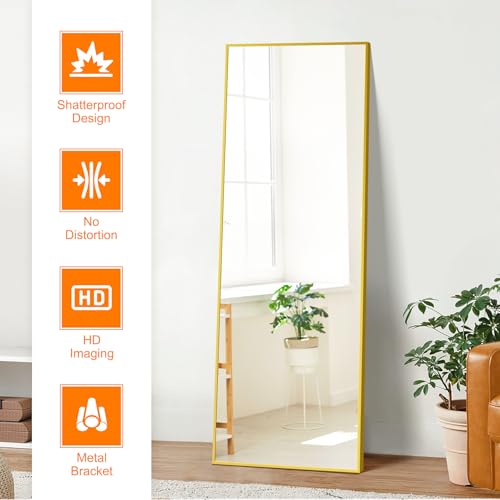 Full Length Standing Floor Mirror with Aluminum Frame S548670