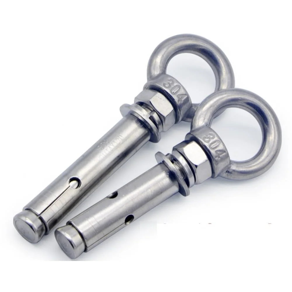 304 Stainless Steel Lifting Eye Bolt M8x70mm 2pcs M3939