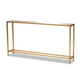 Gold Mirrored Glass Console Table R679990