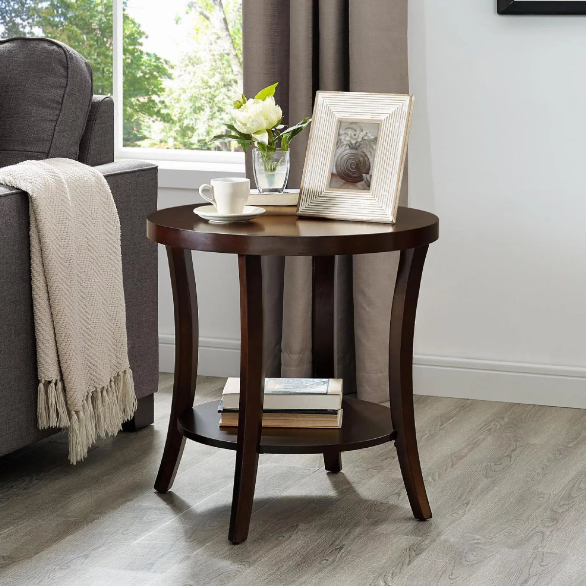 Espresso 3Pc Oval Coffee Table and End Table Set H799