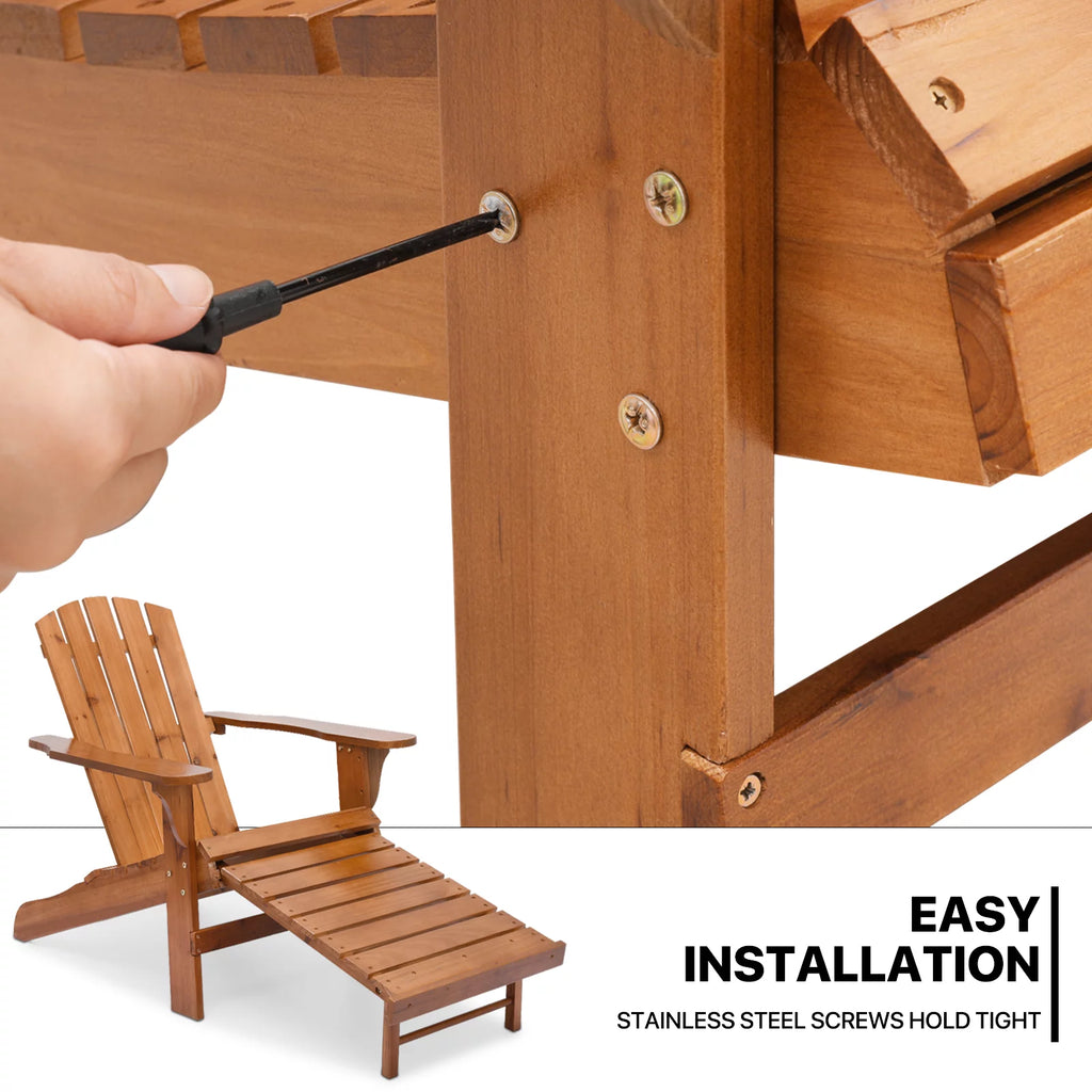 Set of 3 Adirondack Chairs with Side Table O1708