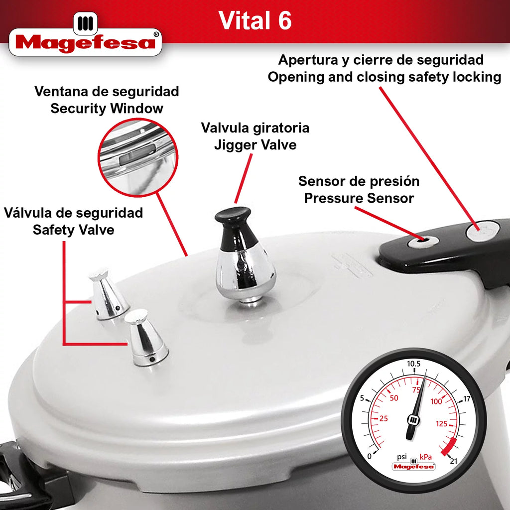 5.3 Quart Aluminum Pressure Cooker R7316