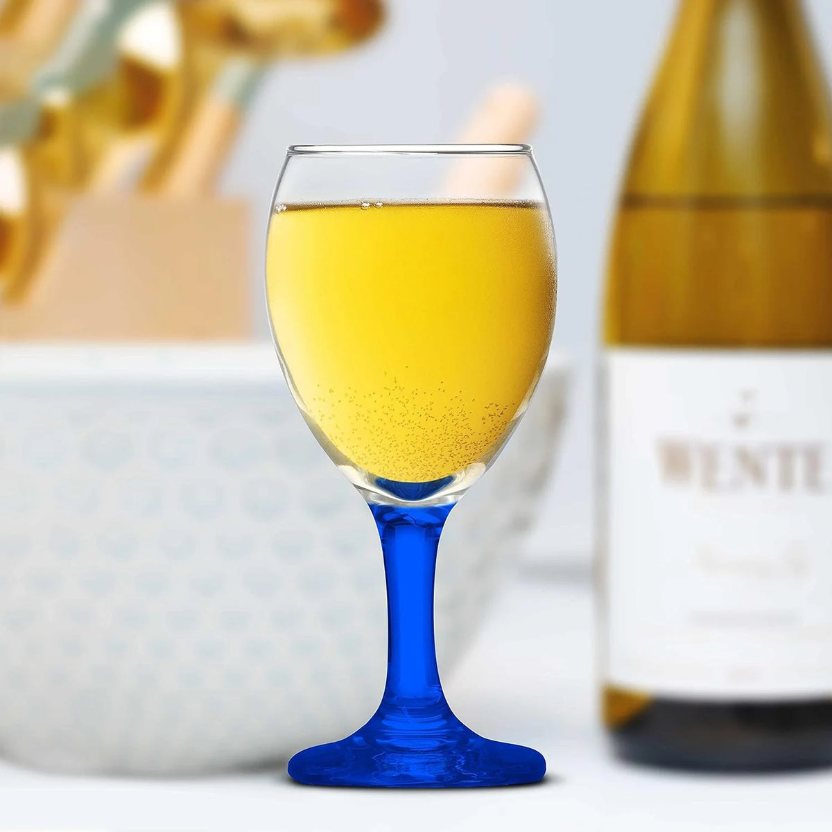 Blue 8.5 Oz Wine Glasses Set R82578
