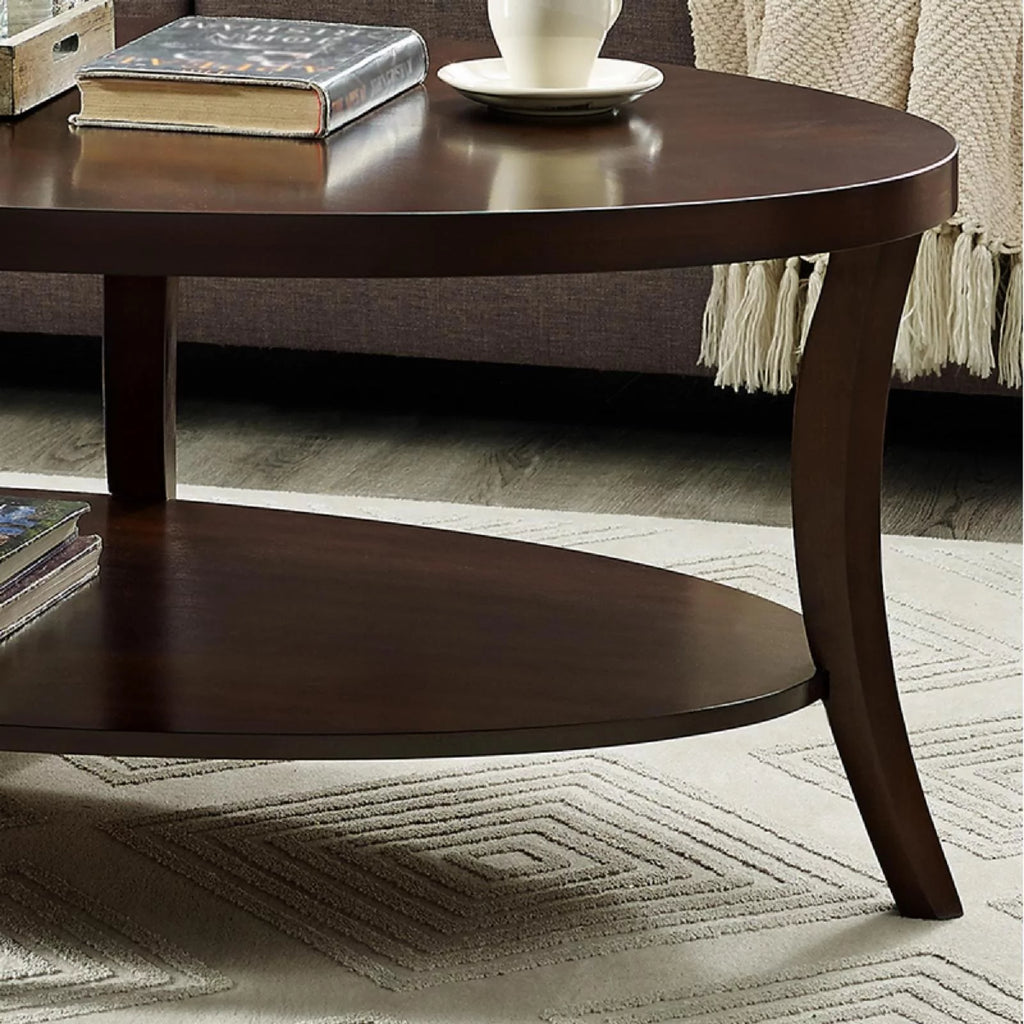 Espresso 3Pc Oval Coffee Table and End Table Set H799
