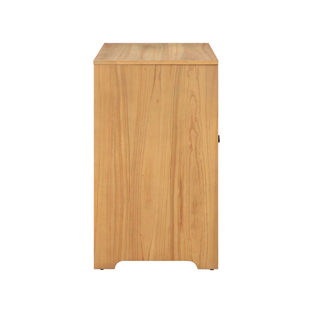 Natural Oak Bar Cabinet with Solid Wood Frame I68835