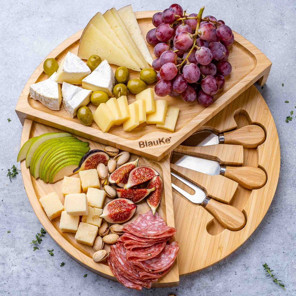 Bamboo Cheese Board and Knife Set V147009