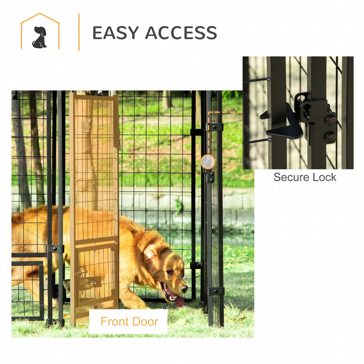 5' x 5' x 5' Outdoor Dog Kennel with Canopy S3755