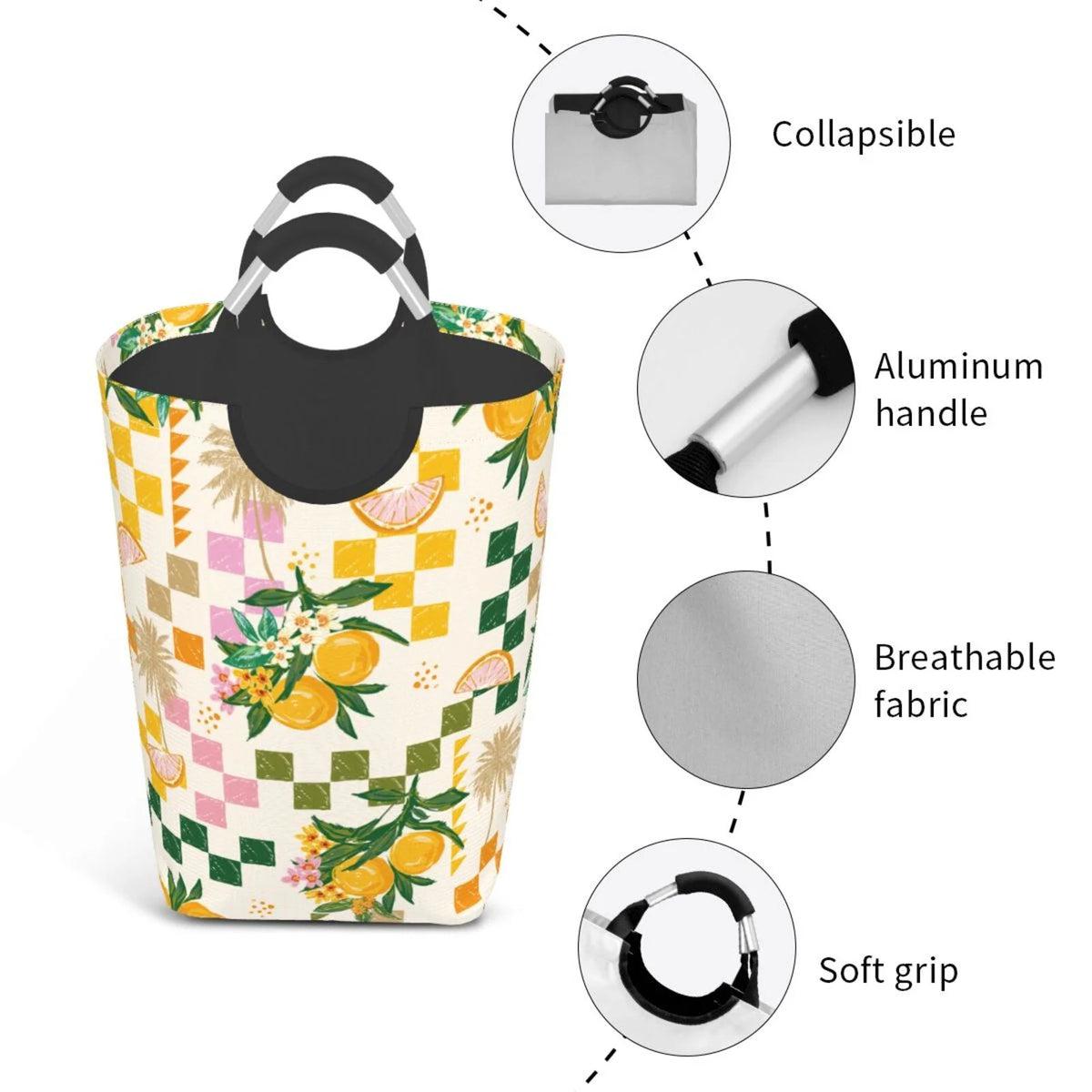 Large Canvas Fabric Laundry Hamper R1825