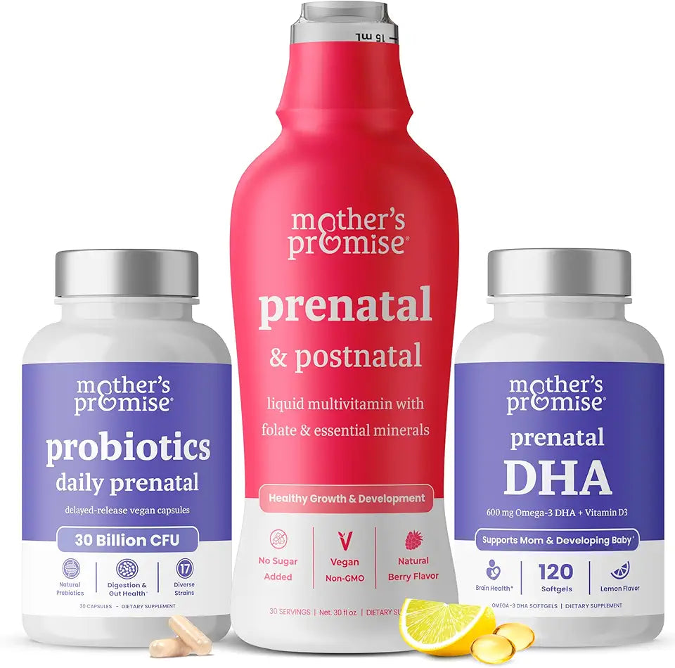 Prenatal Liquid Multivitamin DHA Probiotics Bundle N2362
