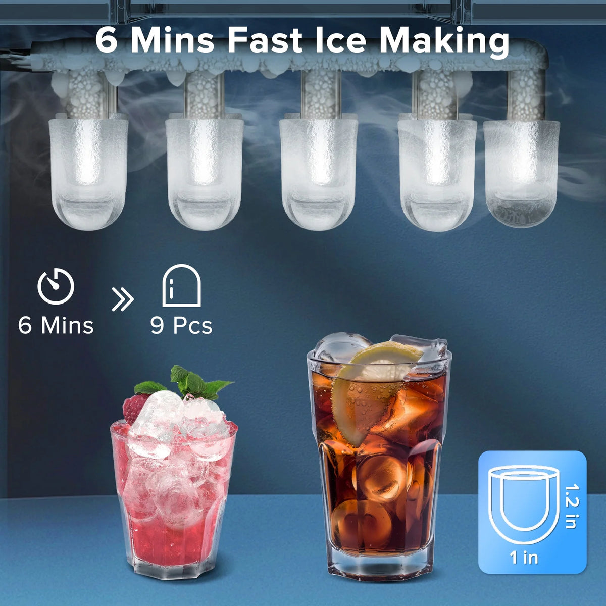 Portable Countertop Ice Maker 26lbs/24H Stainless Steel Black K682448