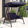3-Seat Outdoor Patio Swing with Canopy and Cushions W2306
