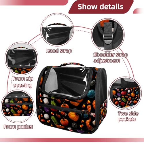 Halloween Pet Carrier Backpack with Ventilated Mesh Windows E341028