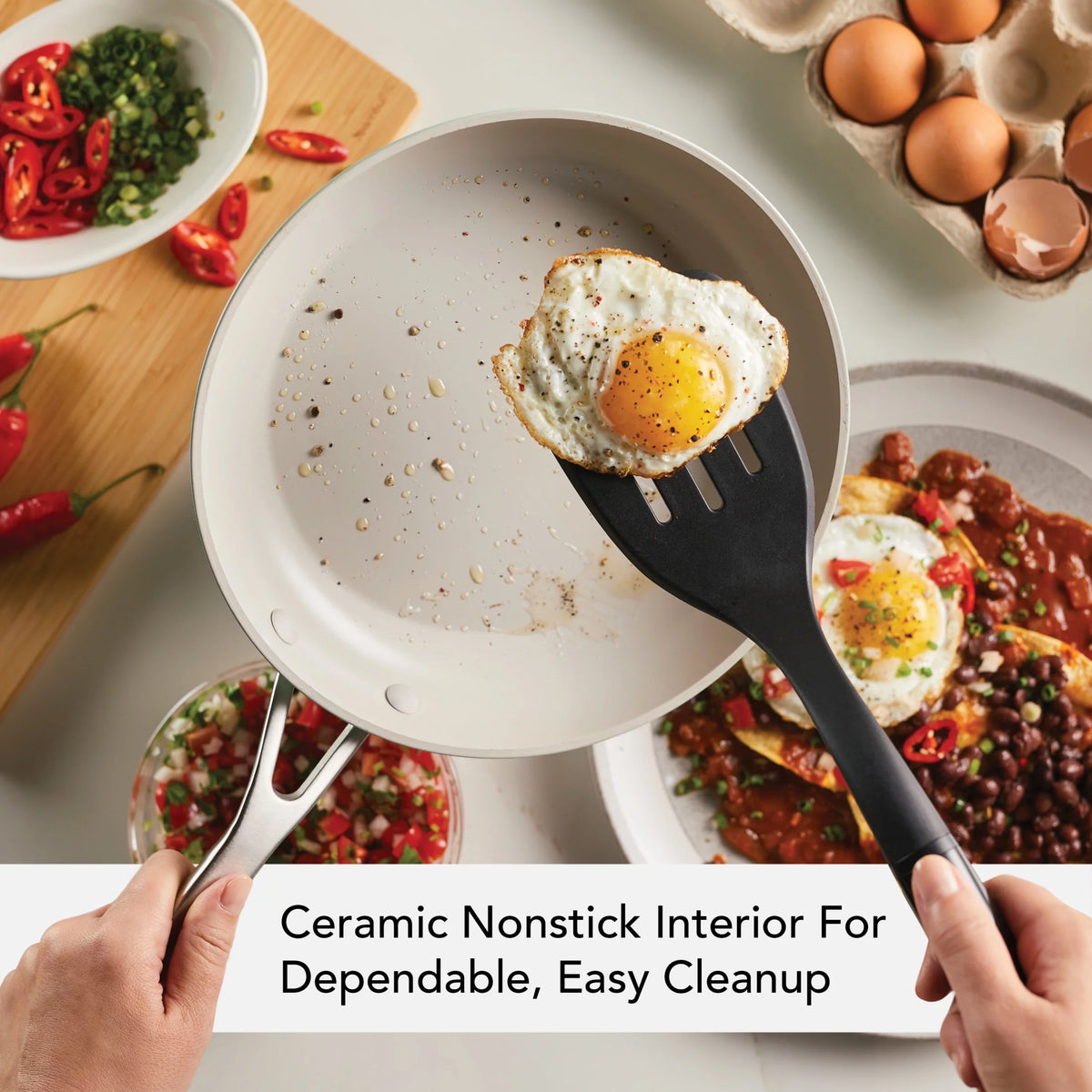 Hard Anodized Ceramic Nonstick Frying Pan, 10-Inch R421