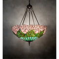 22 Inch Wide Cabbage Rose Inverted Pendant N476