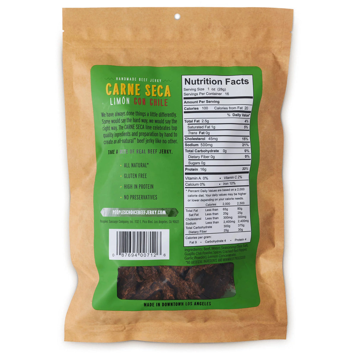 Sugar Free Beef Jerky 1 Pound D625263