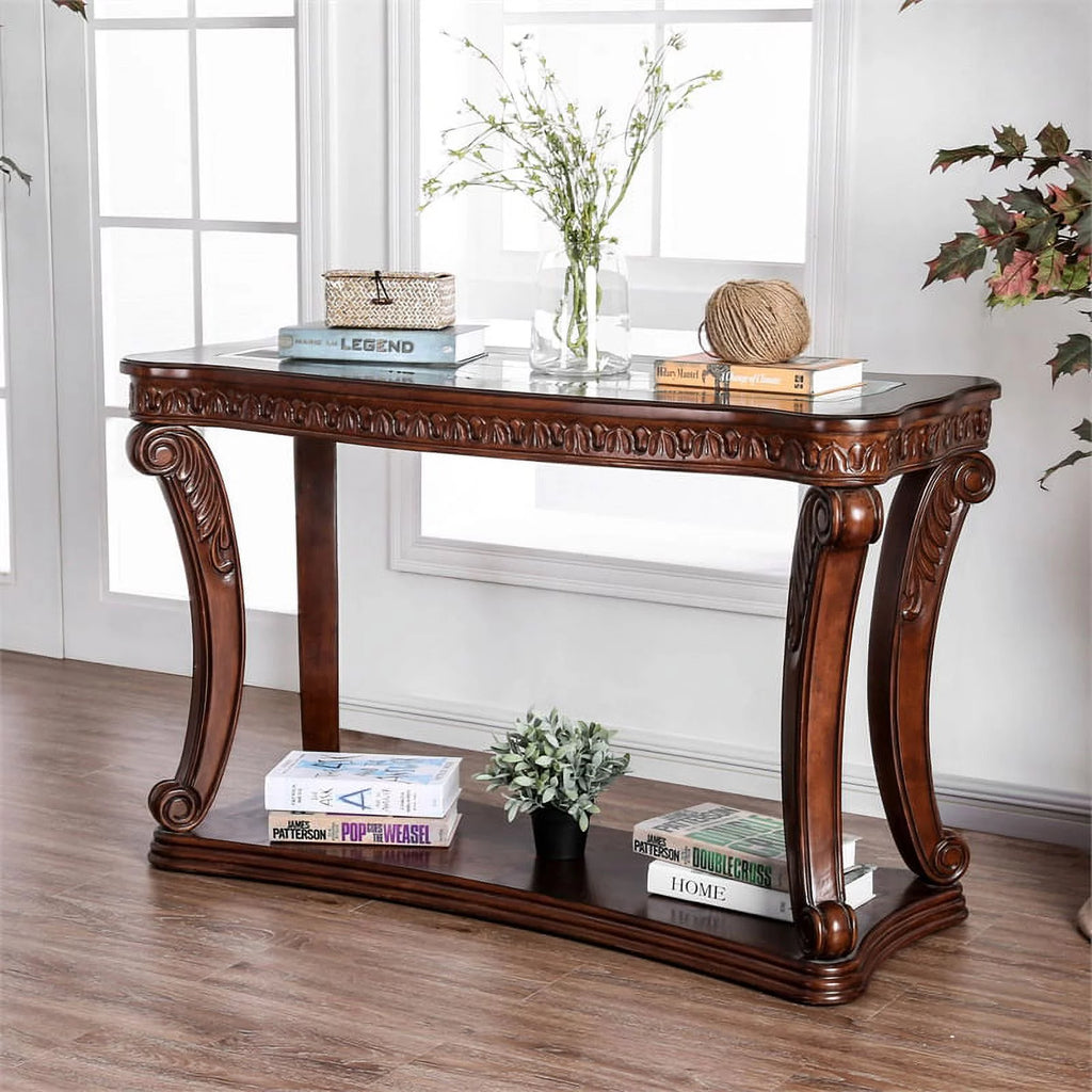 Dark Oak Wood Sofa Table V737067
