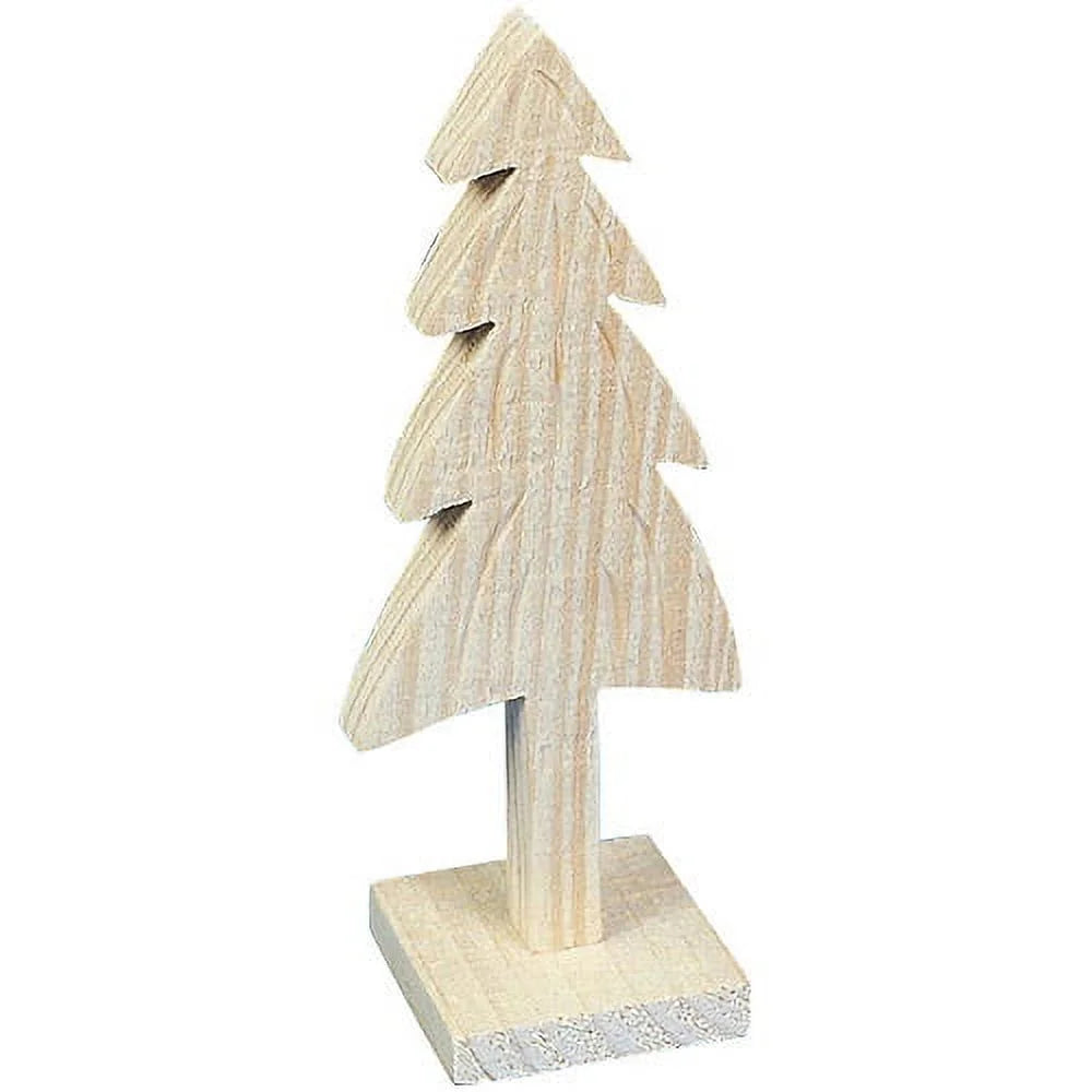 Unfinished Wooden Pine Trees, Pack of 6 N754
