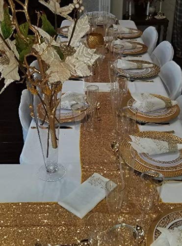 4.5 oz Gold Glitter Disposable Champagne Flutes Q43967