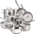 Stainless Steel Tri-Ply Clad 12-Piece Cookware Set I96558