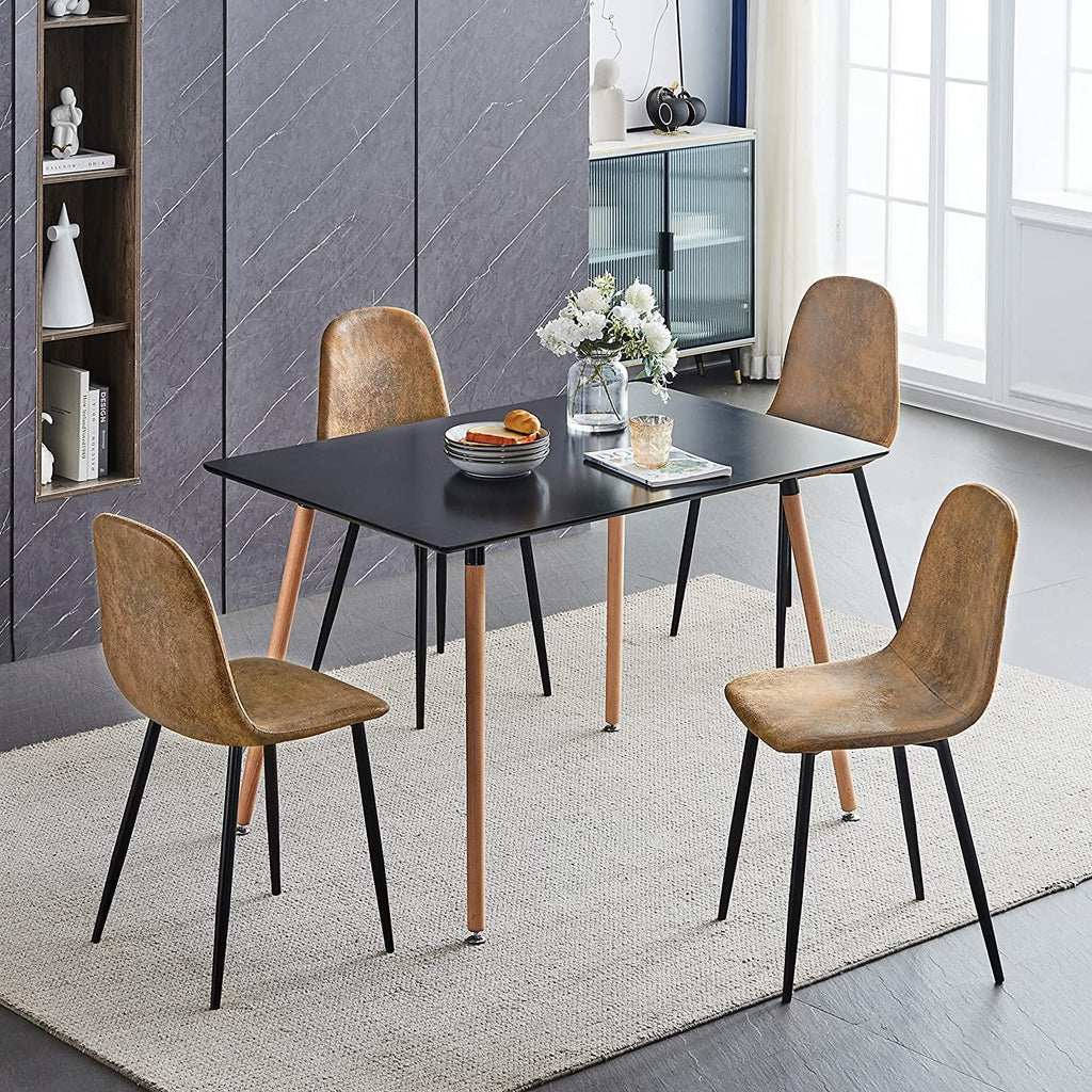 Suede Upholstered Dining Chair Set Of 4 X249